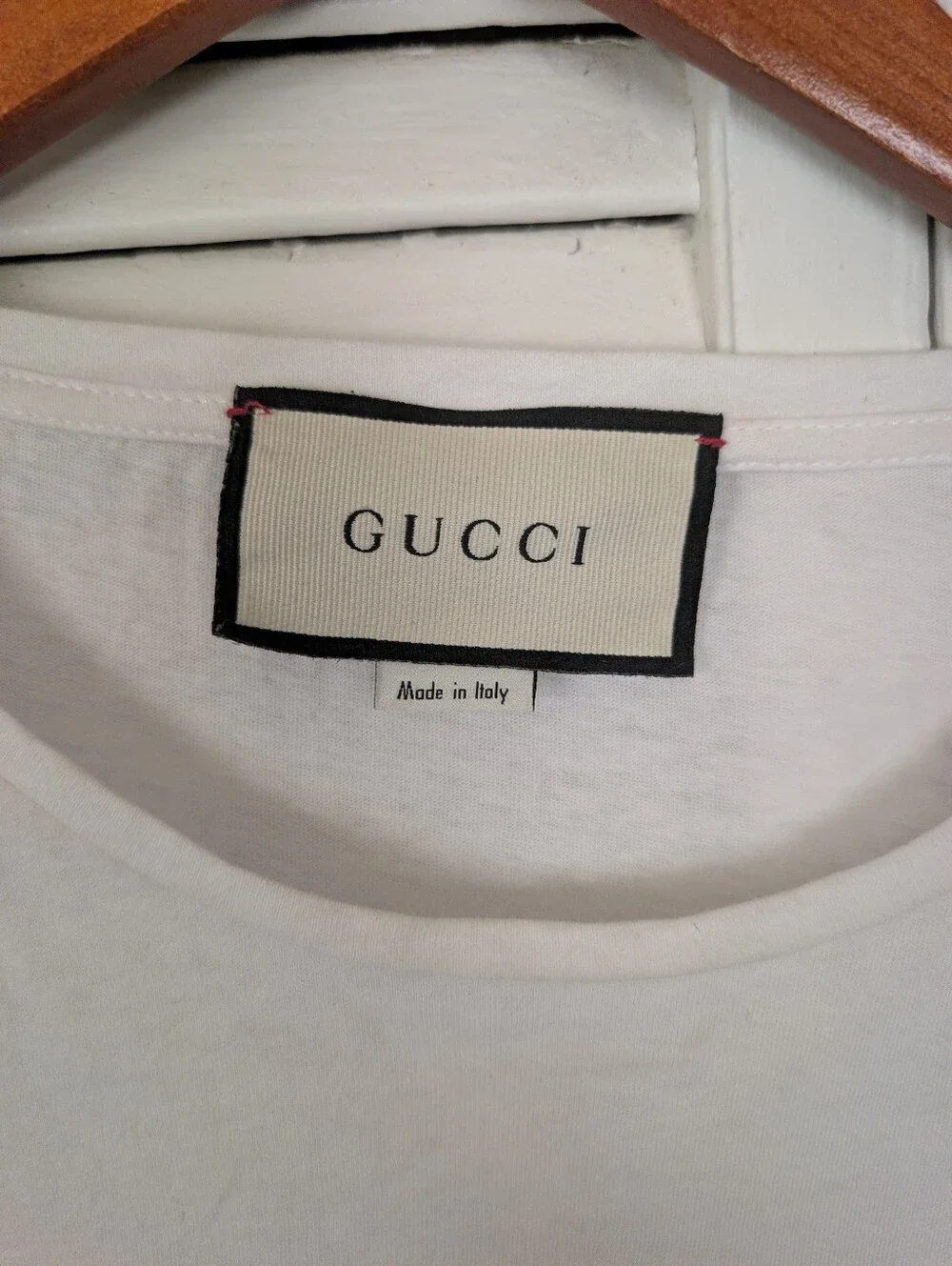 Gucci White Logo Crew Tee - Men's XXXL (Fits Like A Large)